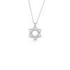 Star of David and Hearts Silver Curvy Pendant