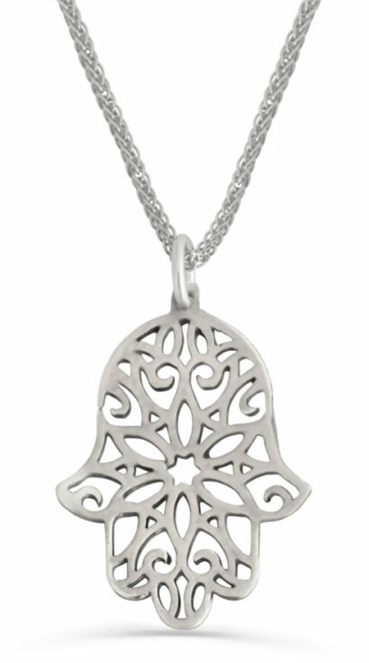 Elegant 925 Sterling Silver Hamsa Necklace