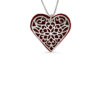 Stylish Filigree Silver and Aluminum Heart Necklace