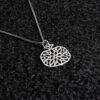 Cut-Out Filigree Pomegranate Silver Necklace