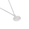 Cut-Out Filigree Pomegranate Silver Necklace