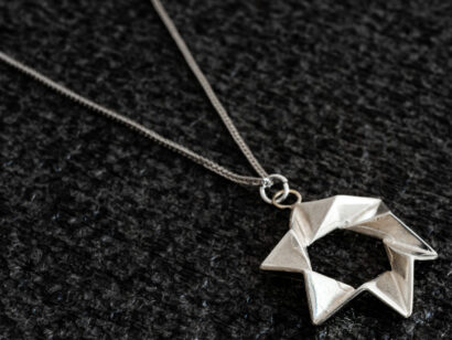 Contemporary and Stylish Star of David Silver Pendant