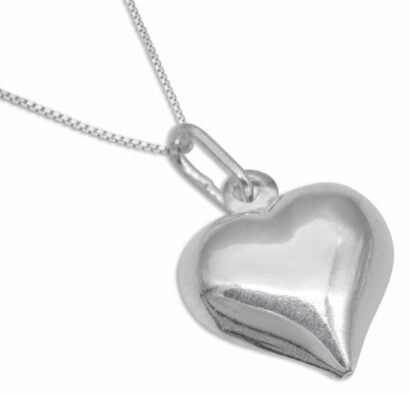 Chunky Sterling Silver Heart Pendant