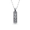 Mezuzah Silver Pendant with Jewish Symbols