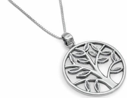 Large Stunning Tree of Life Silver Necklace