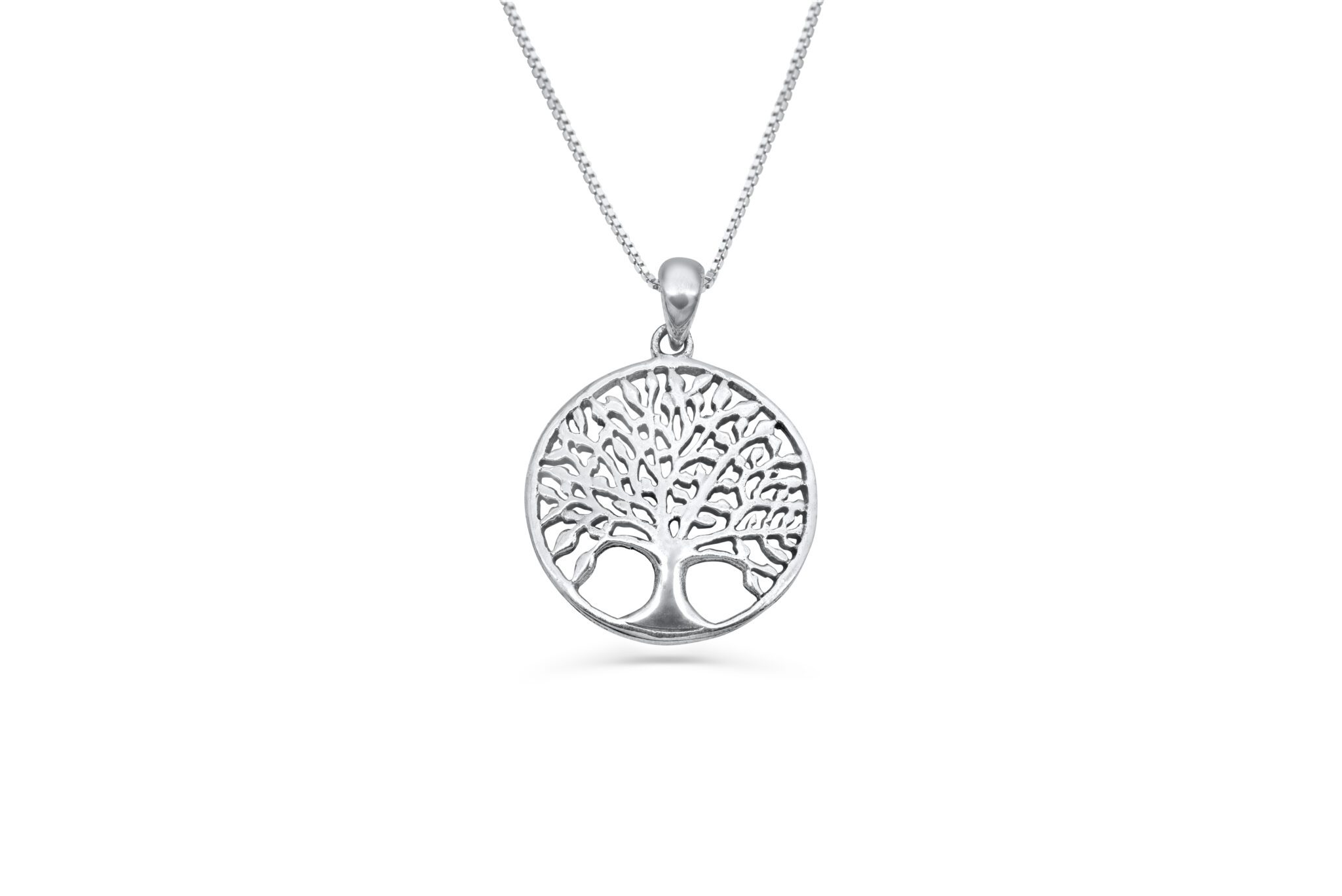 Medium-Sized Tree of Life Silver Pendant