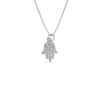 Small Cut-Out Hamsa and Star of David Pendant