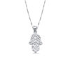 Small Hamsa Filigree Silver Necklace