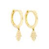 14k gold hamsa earrings elegant 14k gold