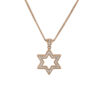 Fashionable Star of David Pendant- Diamond/Gold