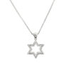 Fashionable Star of David Pendant- Diamond/Gold