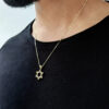 Fashionable Star of David Pendant- Diamond/Gold