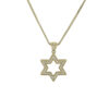 Fashionable Star of David Pendant- Diamond/Gold