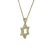 Fashionable Star of David Pendant- Diamond/Gold