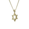 Fashionable Star of David Pendant- Diamond/Gold