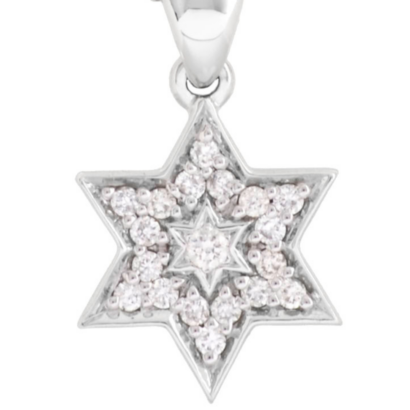 Extraordinary Star of David Pendant- Diamond/Gold