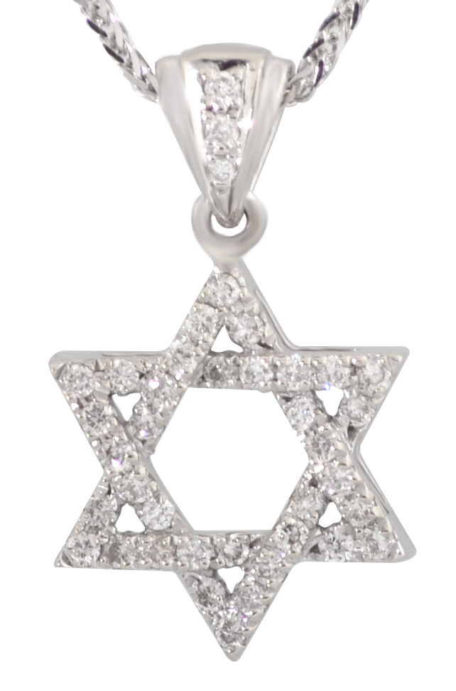 Stuning Star of David Pendant- Diamond/Gold