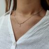 Sparkling Necklace Gold Star of David Diamond 14k yellow