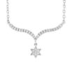 Sparkling Necklace Gold Star of David Diamond 14k yellow