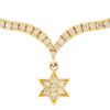 Sparkling Necklace Gold Star of David Diamond 14k yellow