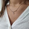Sparkling Necklace Gold Star of David Diamond 14k yellow