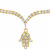 Sparkling Necklace Gold Star of David Diamond 14k yellow