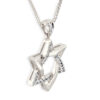 Mid Size Magen David Diamonds White Gold Pendant