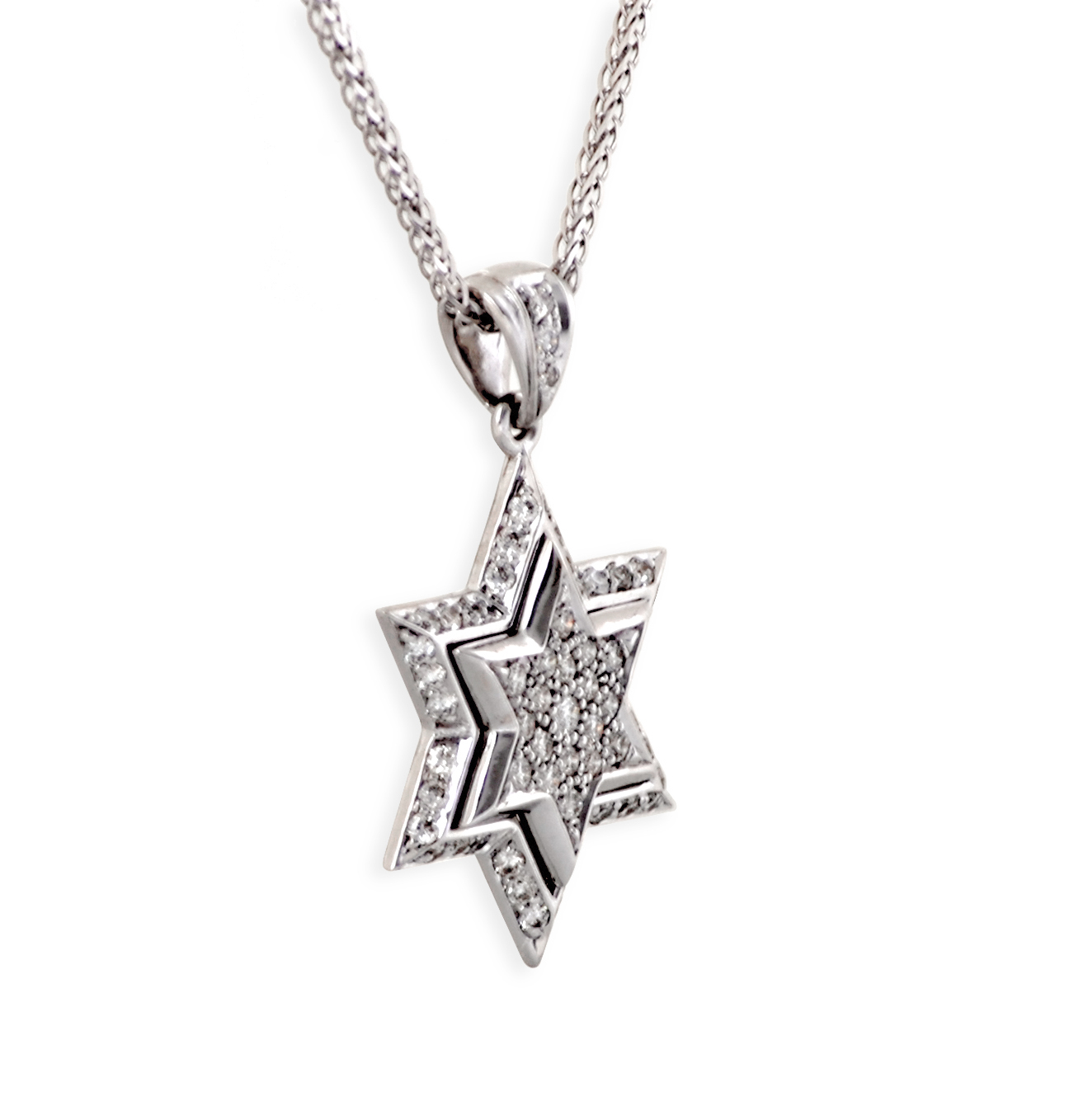 Phenomenal Star of David Pendant- Diamond/Gold