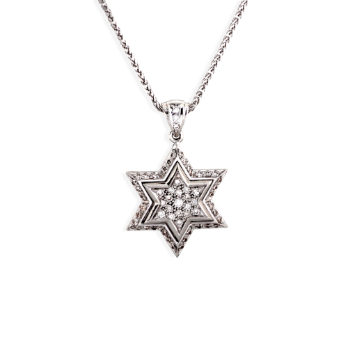 Phenomenal Star of David Pendant- Diamond/Gold