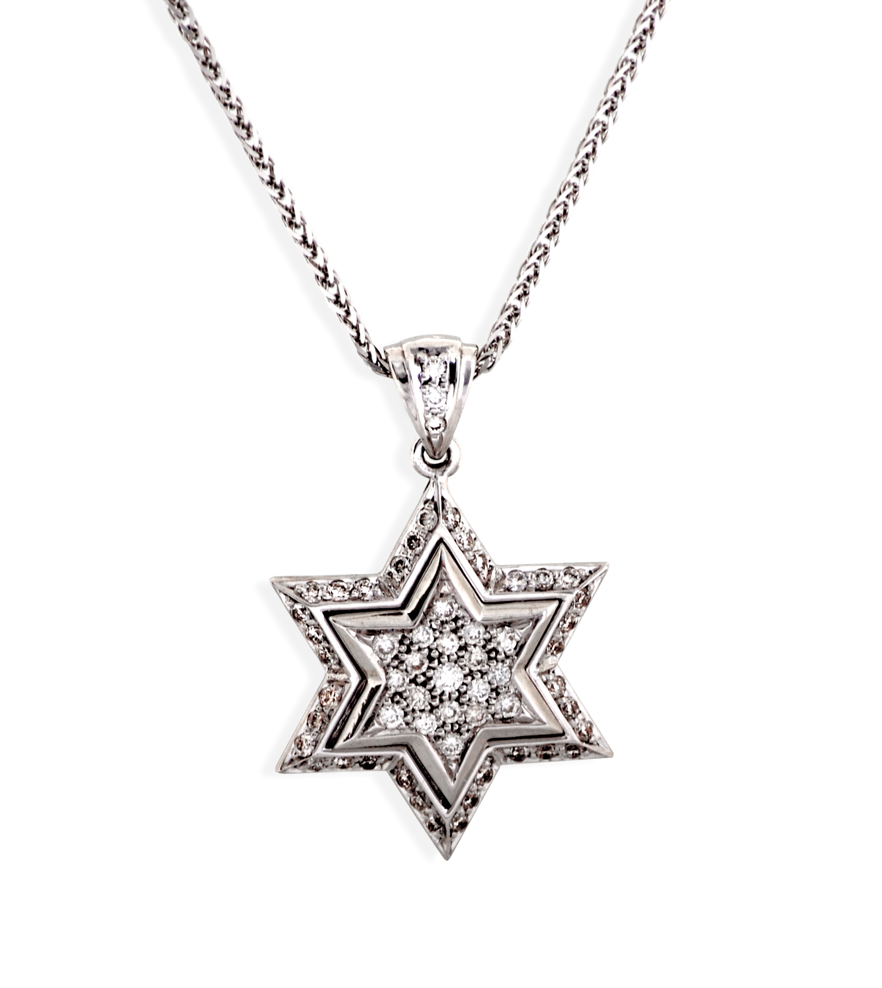 Phenomenal Star of David Pendant- Diamond/Gold