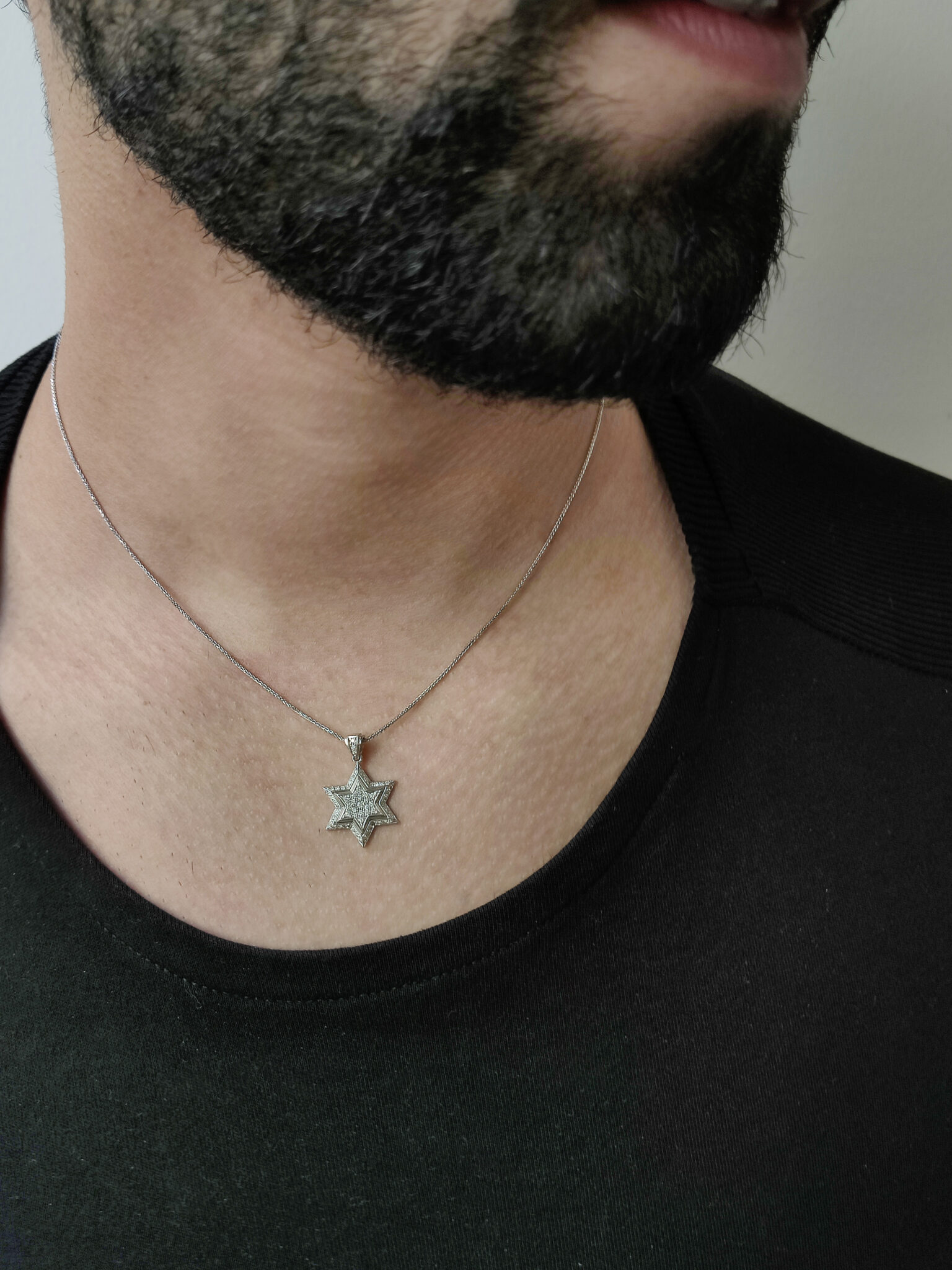 Phenomenal Star of David Pendant- Diamond/Gold