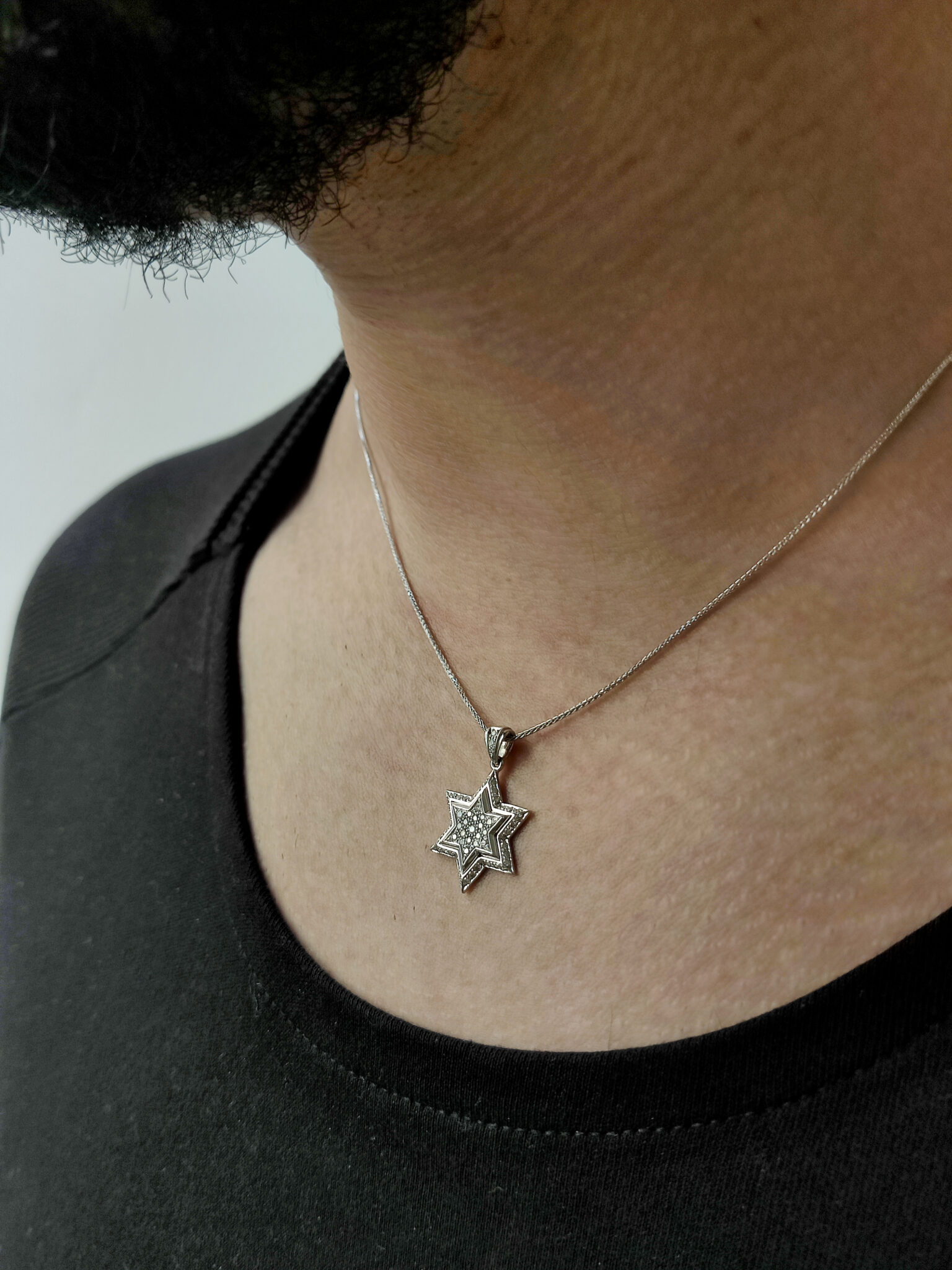Phenomenal Star of David Pendant- Diamond/Gold