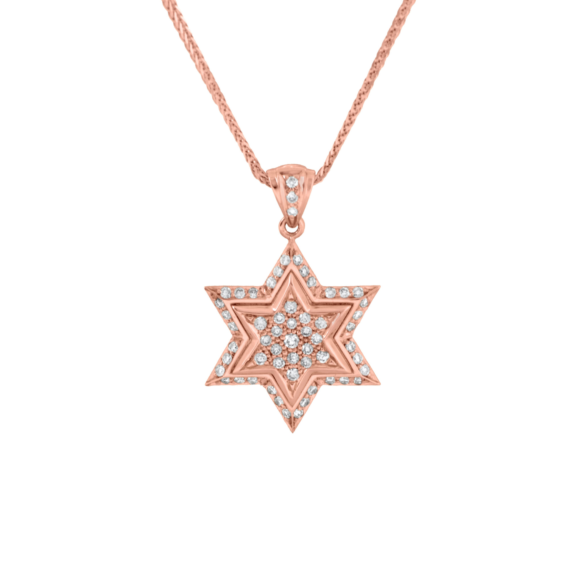 Phenomenal Star of David Pendant- Diamond/Gold