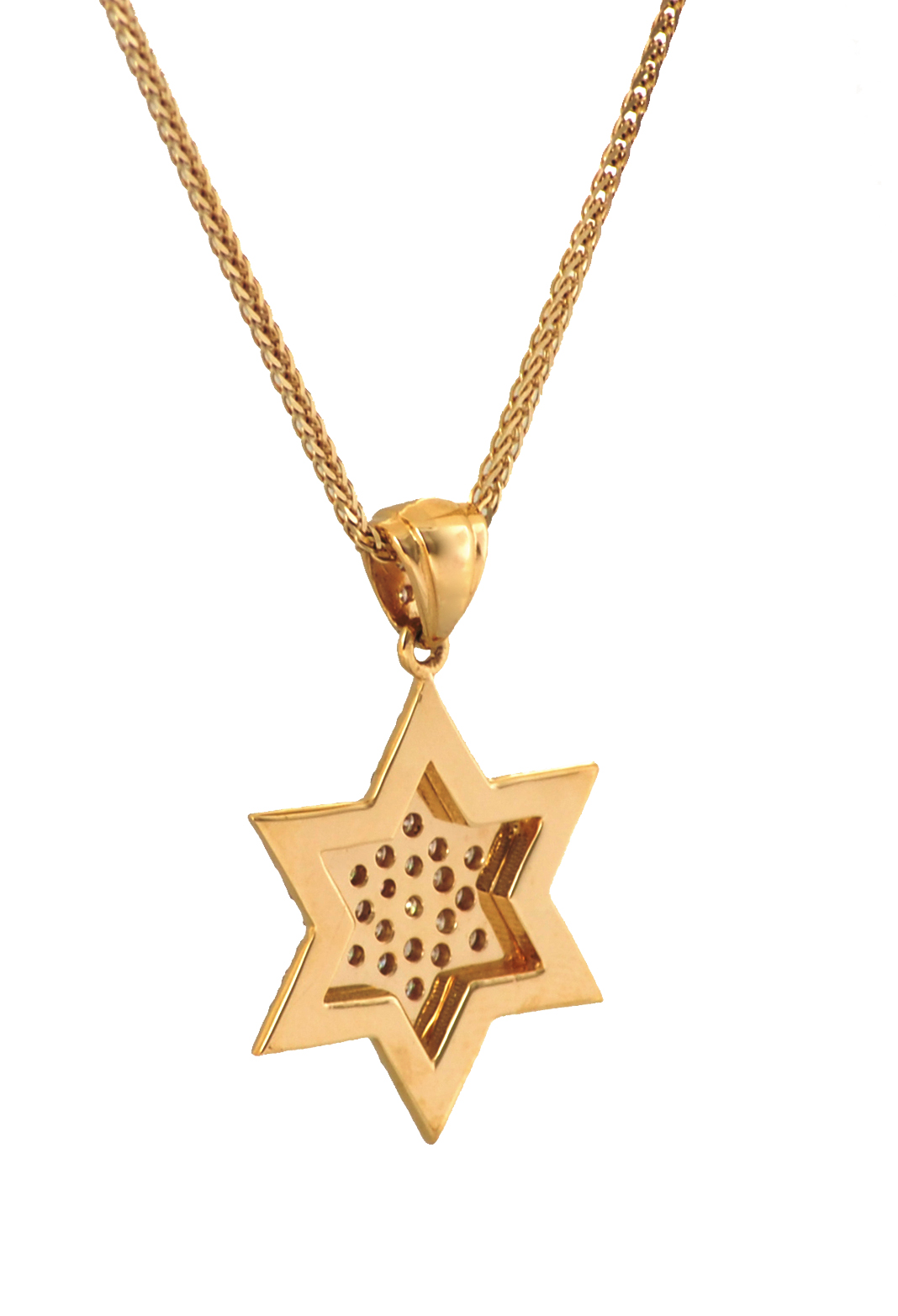 Phenomenal Star of David Pendant- Diamond/Gold