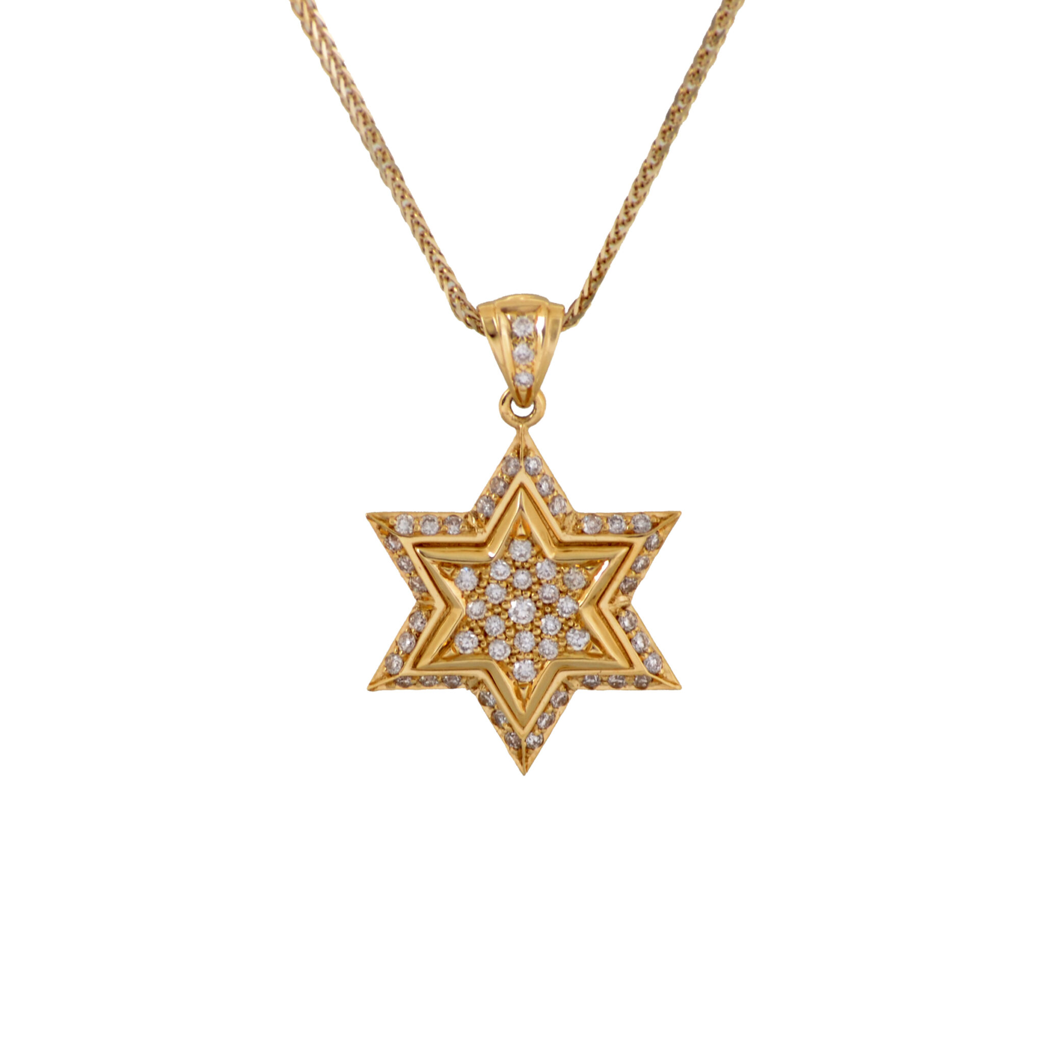 Phenomenal Star of David Pendant- Diamond/Gold