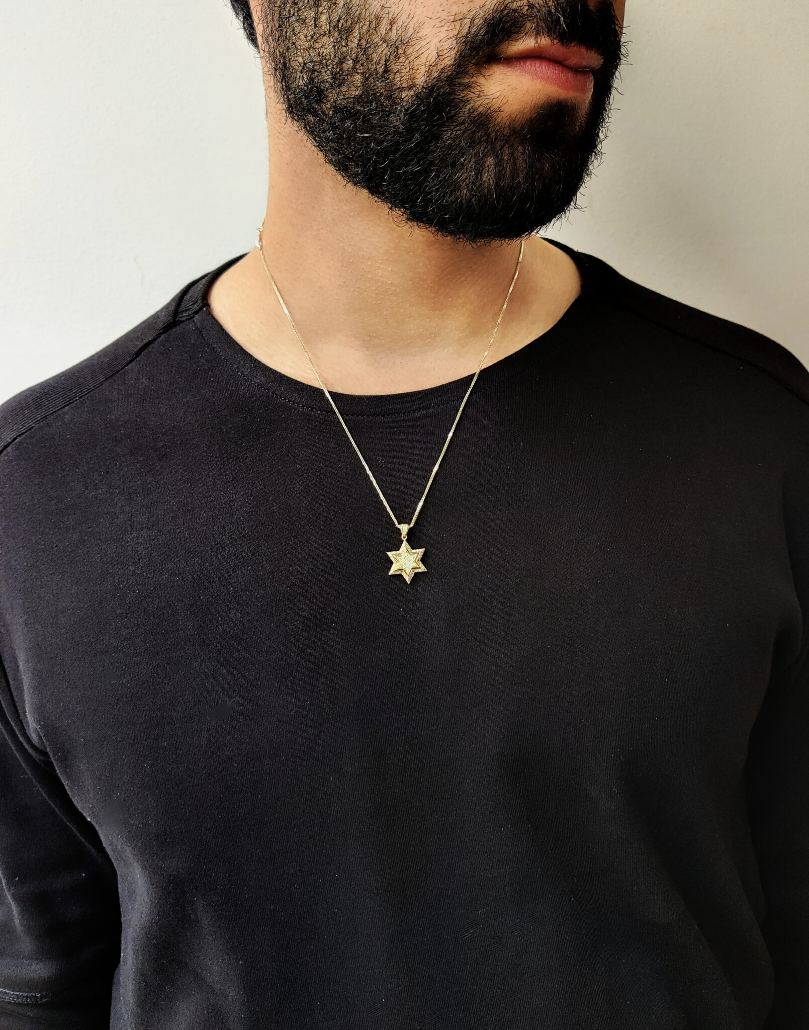 Phenomenal Star of David Pendant- Diamond/Gold
