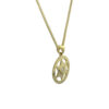 Yellow Gold Modern Star of David Necklace with Diamond