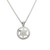 Yellow Gold Modern Star of David Necklace with Diamond