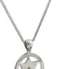 Yellow Gold Modern Star of David Necklace with Diamond