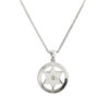 Yellow Gold Modern Star of David Necklace with Diamond
