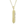 Modern Gold Mezuzah/Torah Scroll Pendant