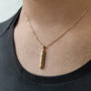 Modern Gold Mezuzah/Torah Scroll Pendant
