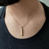 Modern Gold Mezuzah/Torah Scroll Pendant