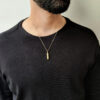 Modern Gold Mezuzah/Torah Scroll Pendant