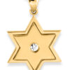 Gorgeous Yellow Gold 14K Magen David Pendant with Diamond