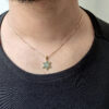 Gorgeous Yellow Gold 14K Magen David Pendant with Diamond
