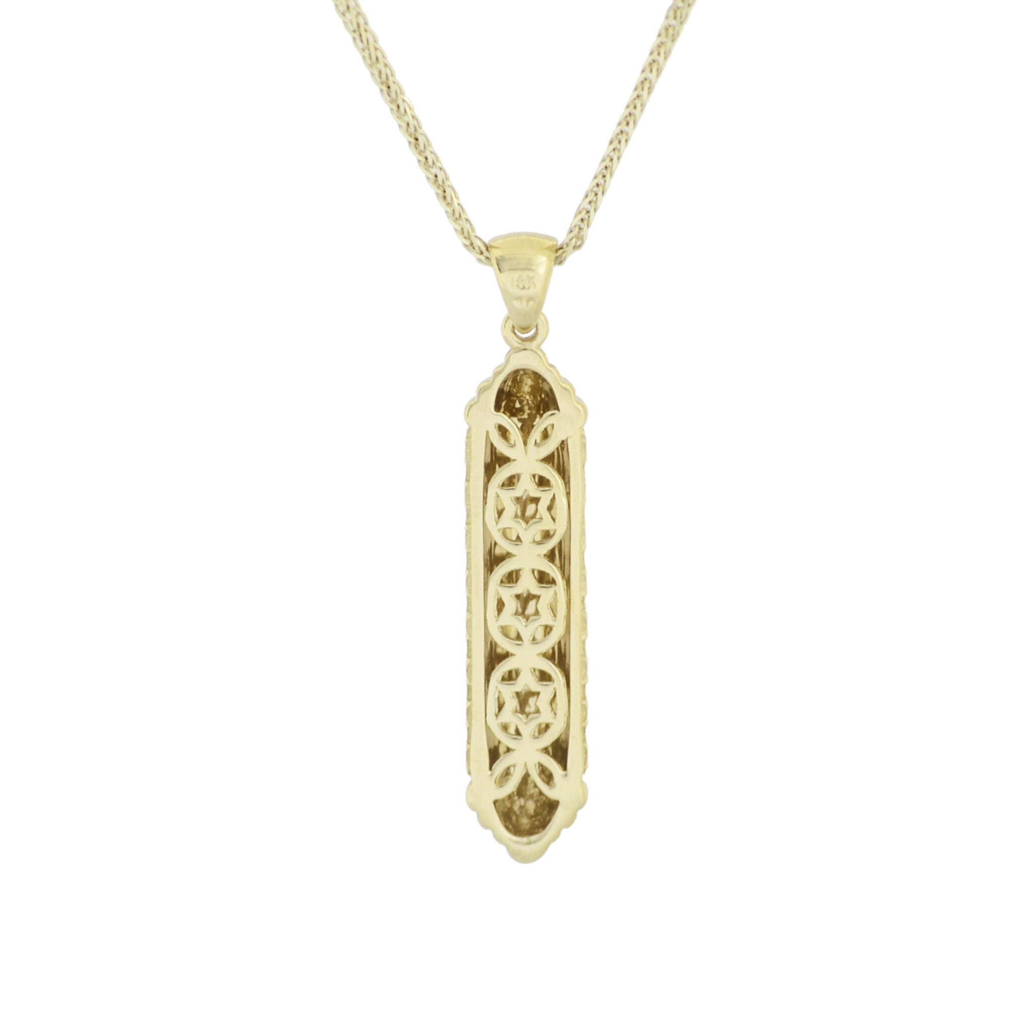 Magical Gold Mezuzah Scroll Pendant
