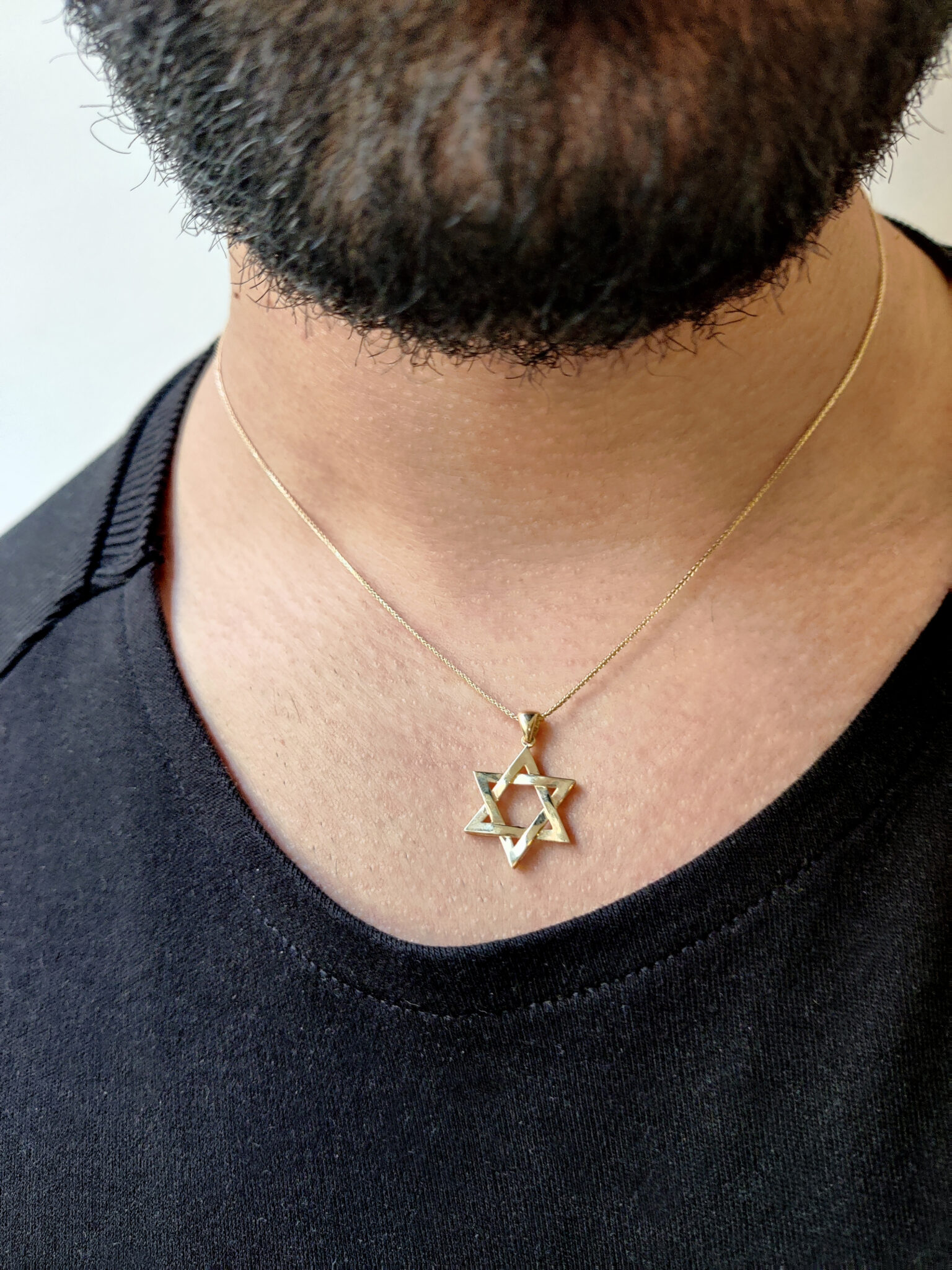 Amazing White Gold Star of David Pendant