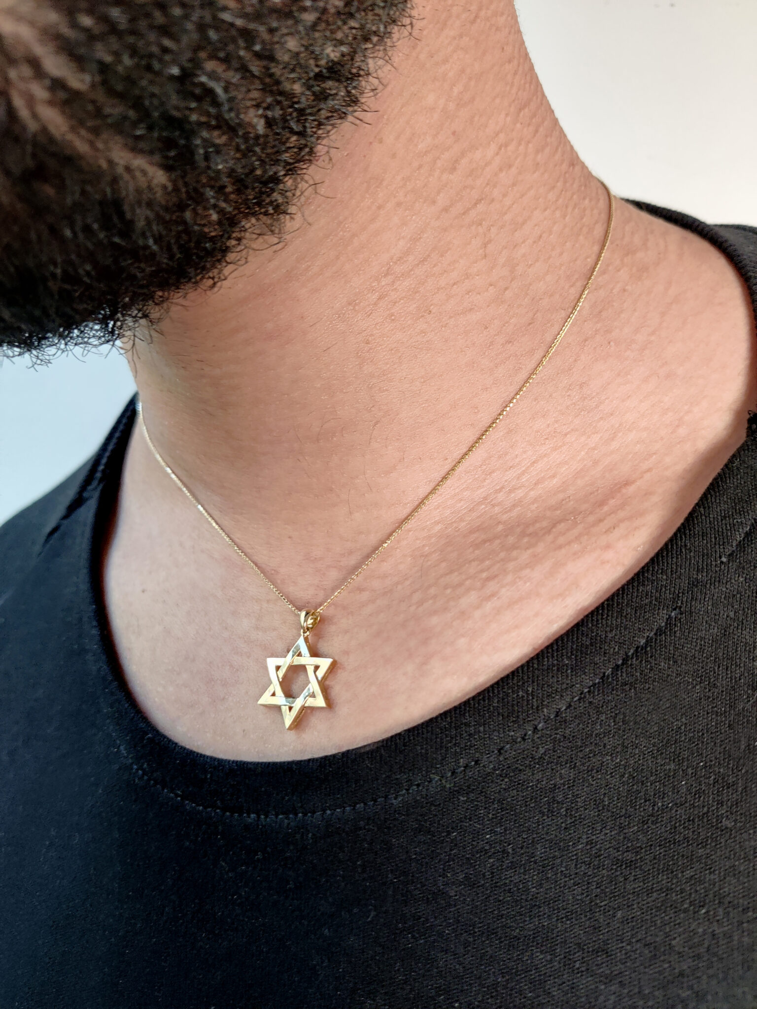 Amazing White Gold Star of David Pendant