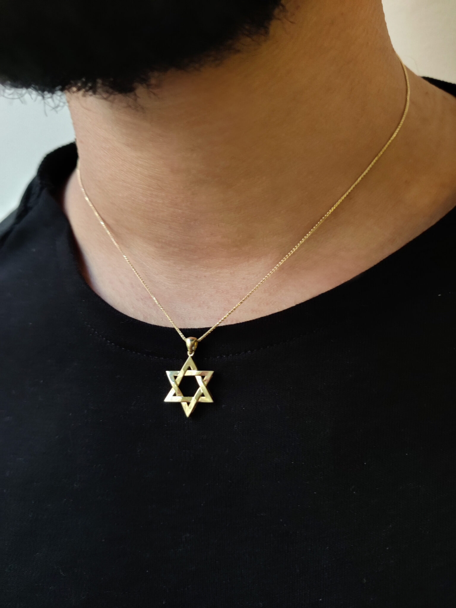 Amazing White Gold Star of David Pendant